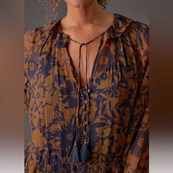 ANTHROPOLOGIE The Marais Printed Chiffon Mini Dress - Picture 6 of 14